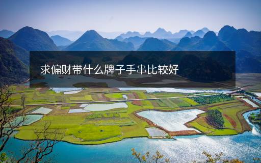 求偏財帶什么牌子手串比較好