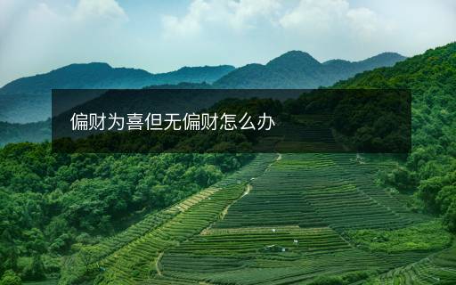 偏財(cái)為喜但無(wú)偏財(cái)怎么辦
