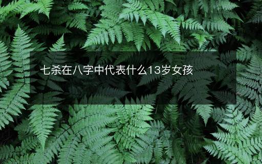 七殺在八字中代表什么13歲女孩