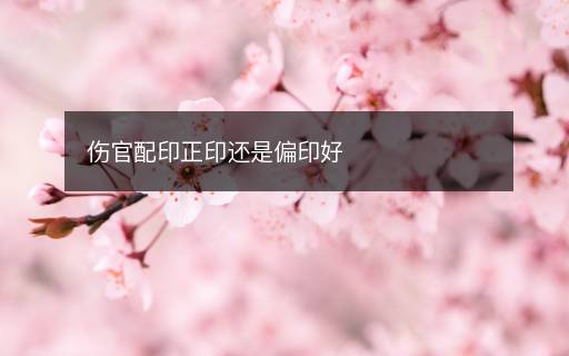 傷官配印正印還是偏印好