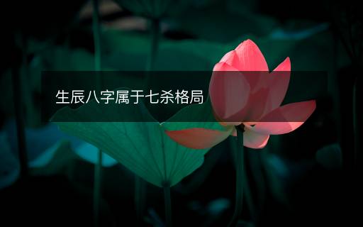 生辰八字屬于七殺格局