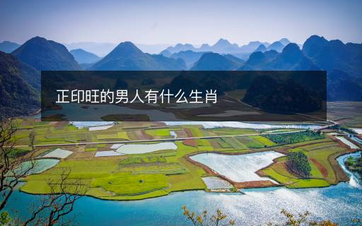 正印旺的男人有什么生肖