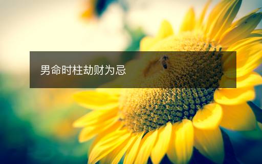 男命時(shí)柱劫財(cái)為忌