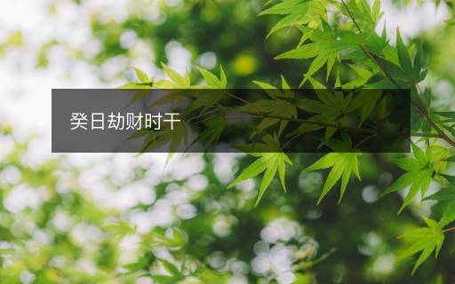 癸日劫財(cái)時(shí)干