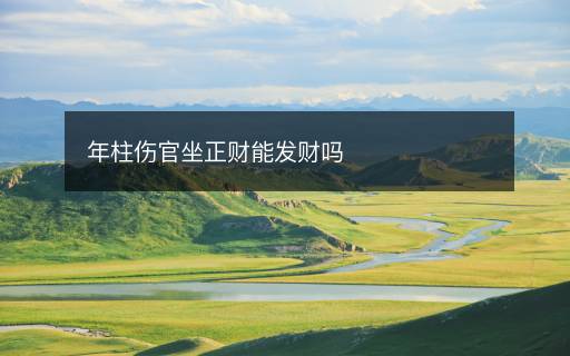 年柱傷官坐正財(cái)能發(fā)財(cái)嗎