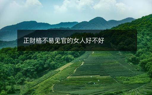 正財格不易見官的女人好不好