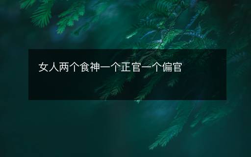 女人兩個(gè)食神一個(gè)正官一個(gè)偏官