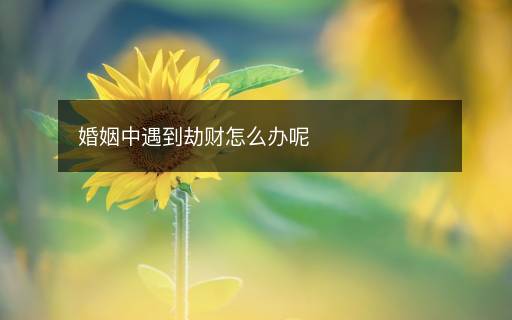 婚姻中遇到劫財(cái)怎么辦呢