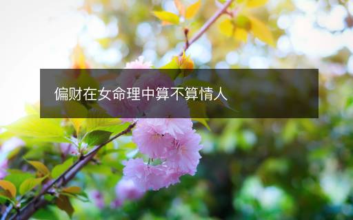 偏財在女命理中算不算情人