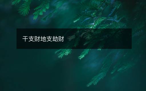 干支財(cái)?shù)刂Ы儇?cái)