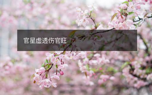 官星虛透傷官旺