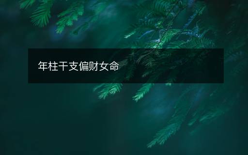 年柱干支偏財女命