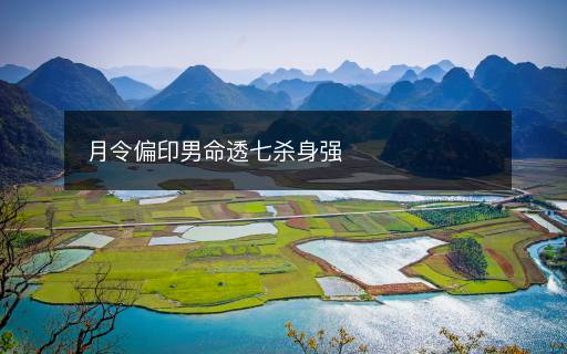 月令偏印男命透七殺身強(qiáng)