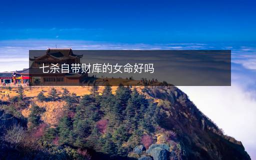 七殺自帶財庫的女命好嗎