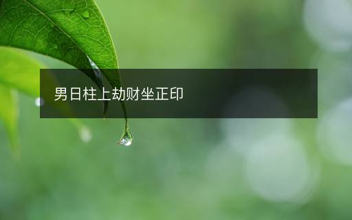 男日柱上劫財(cái)坐正印
