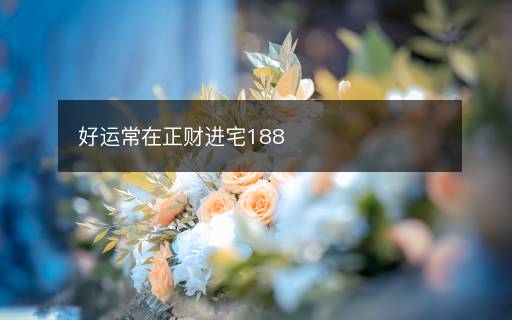 好運(yùn)常在正財(cái)進(jìn)宅188