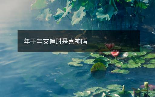 年干年支偏財(cái)是喜神嗎