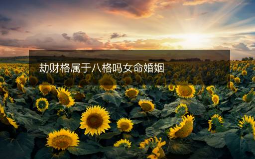 劫財格屬于八格嗎女命婚姻