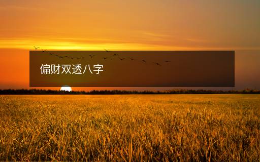 偏財雙透八字