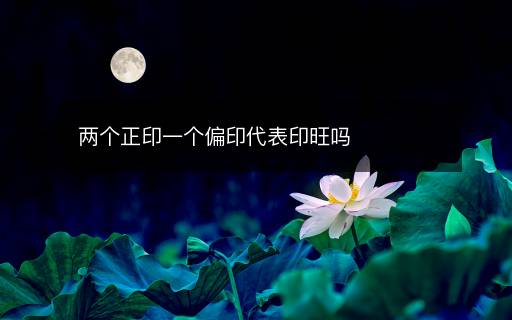 兩個正印一個偏印代表印旺嗎
