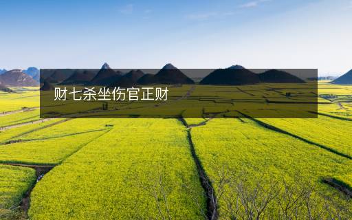 財(cái)七殺坐傷官正財(cái)