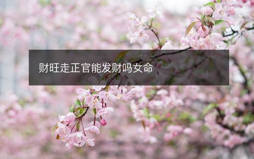 財(cái)旺走正官能發(fā)財(cái)嗎女命