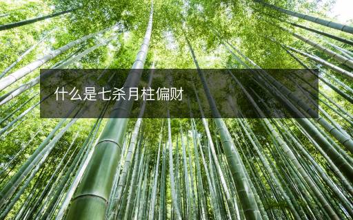 什么是七殺月柱偏財(cái)