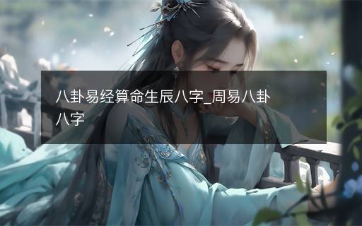 八卦易經(jīng)算命生辰八字_周易八卦八字