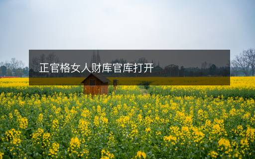 正官格女人財庫官庫打開