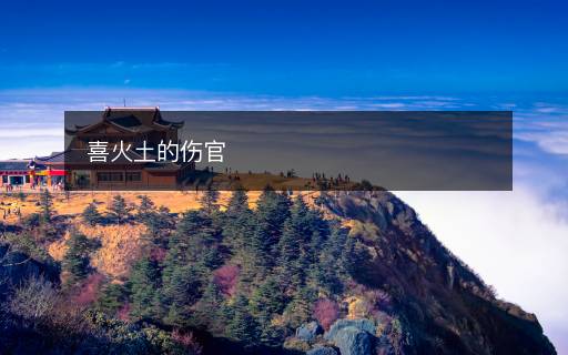 喜火土的傷官