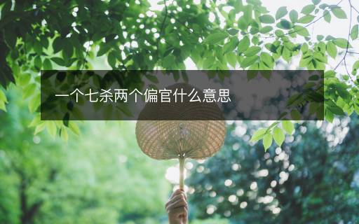 一個(gè)七殺兩個(gè)偏官什么意思