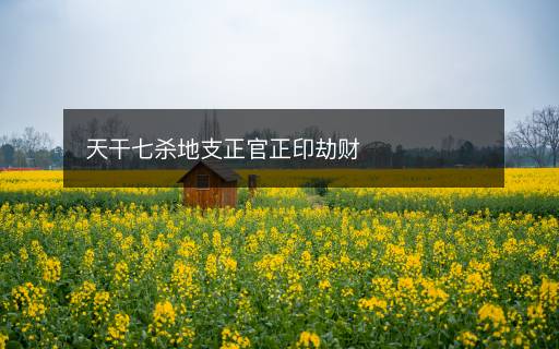 天干七殺地支正官正印劫財