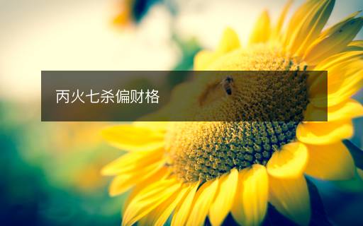 丙火七殺偏財格