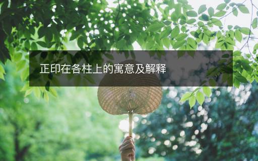 正印在各柱上的寓意及解釋