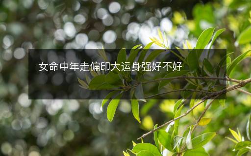 女命中年走偏印大運(yùn)身強(qiáng)好不好