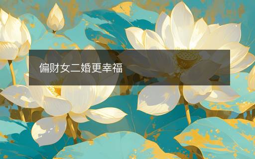 偏財女二婚更幸福