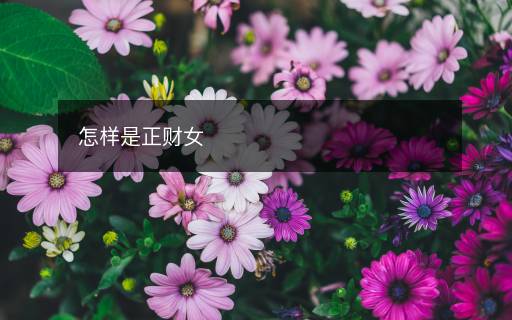 怎樣是正財女