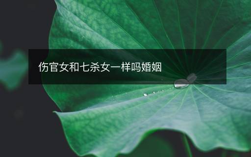 傷官女和七殺女一樣嗎婚姻
