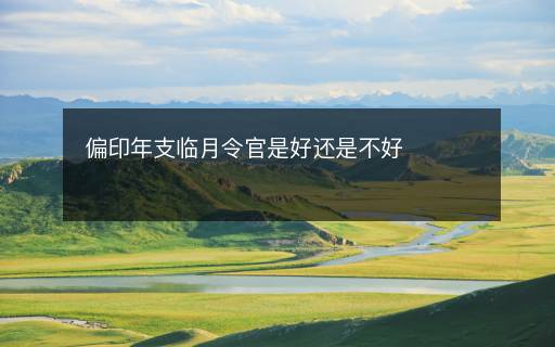 偏印年支臨月令官是好還是不好
