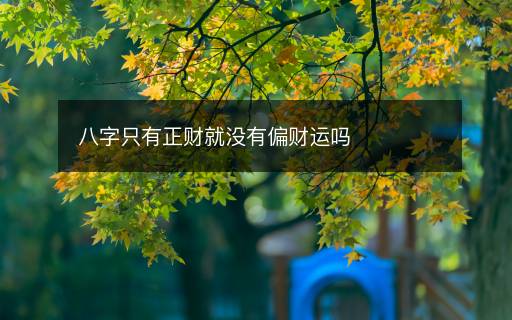 八字只有正財(cái)就沒有偏財(cái)運(yùn)嗎