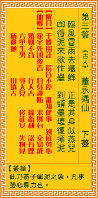 觀音靈簽第3簽