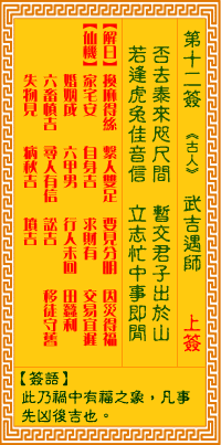 觀音靈簽第12簽