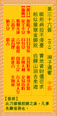觀音靈簽第36簽