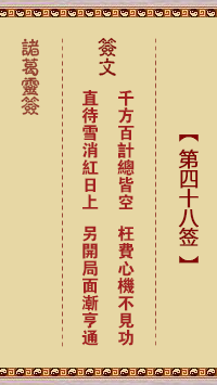 諸葛靈簽第48簽