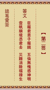 諸葛靈簽第2簽