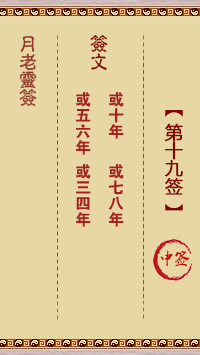 月老靈簽第19簽